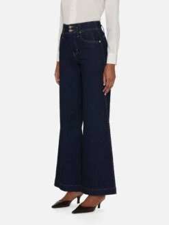 The Seamed Wide Trouser -- Rinse -Frame Sale Store 020DPA814 RINS 2837