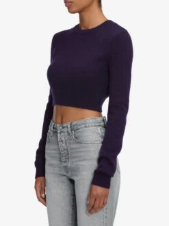 The Cashmere School Crew Sweater -- Royal Purple -Frame Sale Store 1005918 PHAN WF25KSW023 RYPL 9013