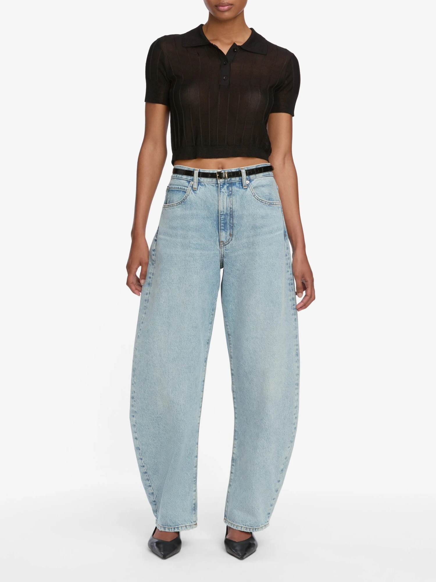 The Ribbed Polo -- Black 2 The Ribbed Polo -- Black - Image 2