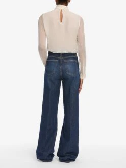 The Wisp Tie Blouse -- Cream -Frame Sale Store 2021210 SPCR WF25WBL002 CREA 5188