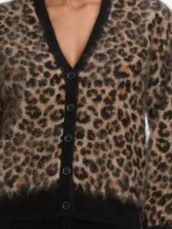 The Brushed Leopard Cardi -- Leopard -Frame Sale Store 3008498 BLK WP26KSW050 LEPD 7756