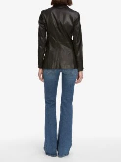 The Peak Lapel Leather Blazer -- Black -Frame Sale Store 3014889 NEBU WF25LBZ001 BLK 8960 60d547f3 4866 460c 83ba c5565e2a7ba4