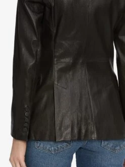 The Peak Lapel Leather Blazer -- Black -Frame Sale Store 3014889 NEBU WF25LBZ001 BLK 8969