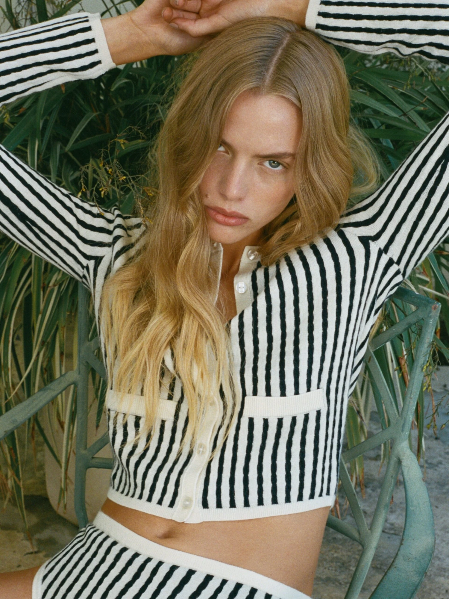 The Cable Cardi -- Navy Multi 2 The Cable Cardi -- Navy Multi - Image 2