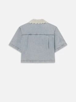 The Crochet Collar Shirt -- Florida -Frame Sale Store 7011CR967 FLDA B