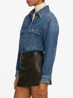 The Long Sleeve Hi-Low Shirt -- Wander 11 The Long Sleeve Hi-Low Shirt -- Wander -Frame Sale Store 7016216 WAND WF25LSK002 BLK 4668