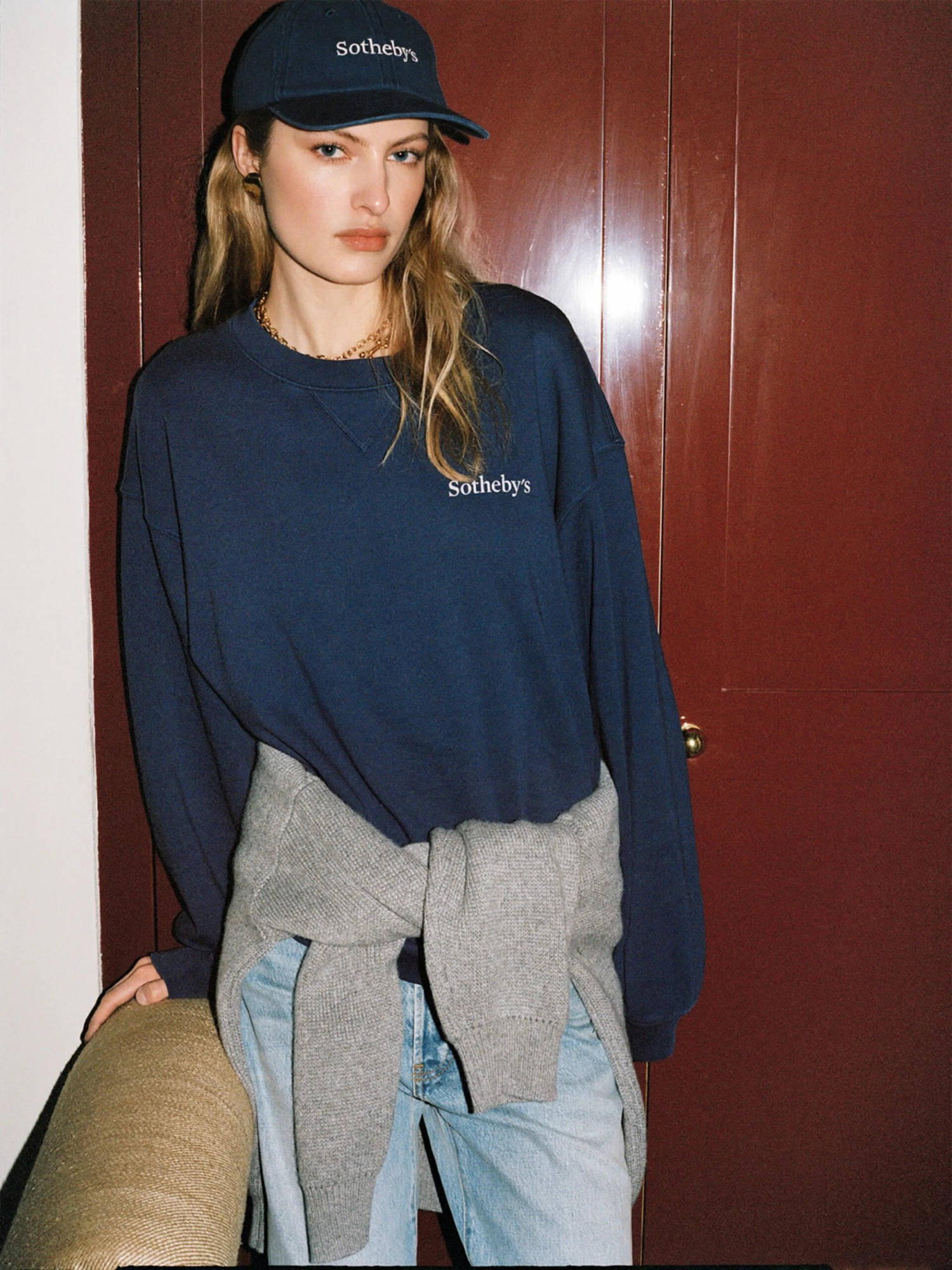 Sotheby's Unisex Crewneck Sweatshirt -- Navy 2 Sotheby's Unisex Crewneck Sweatshirt -- Navy - Image 2