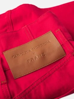 The Corset Mini Skirt -- Herrera Red -Frame Sale Store CH01DSK728 HRRR FABRIC DET