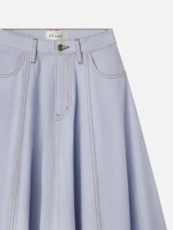 The Denim Ball Skirt -- Celeste -Frame Sale Store CH03DSK728 CSTE DET