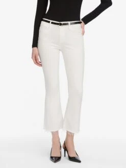 Le Crop Mini Boot -- White Raw Fray -Frame Sale Store LCMBRF790Z WHTR WP25JKT019 BLK 1407 375645f2 a7b8 4094 8e2e 2605fefad03a