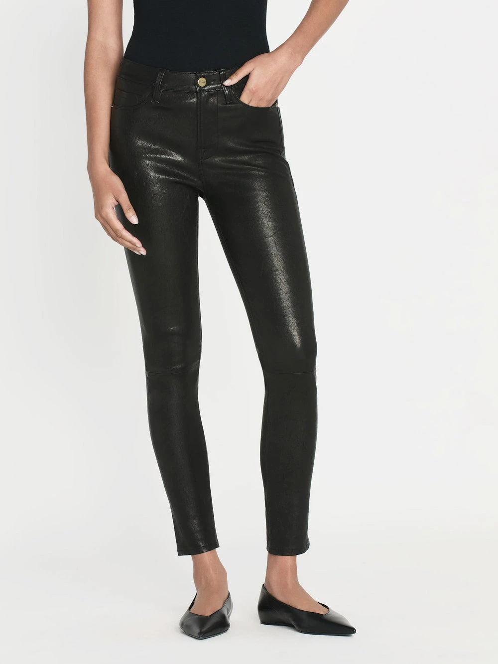 Leather Le High Skinny -- Washed Black 2 Leather Le High Skinny -- Washed Black - Image 2