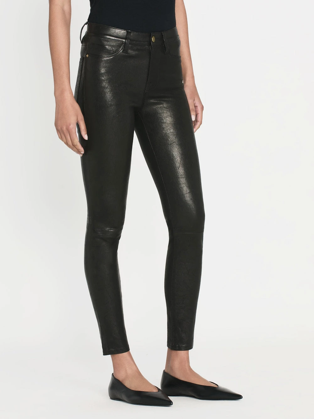 Leather Le High Skinny -- Washed Black 4 Leather Le High Skinny -- Washed Black - Image 4
