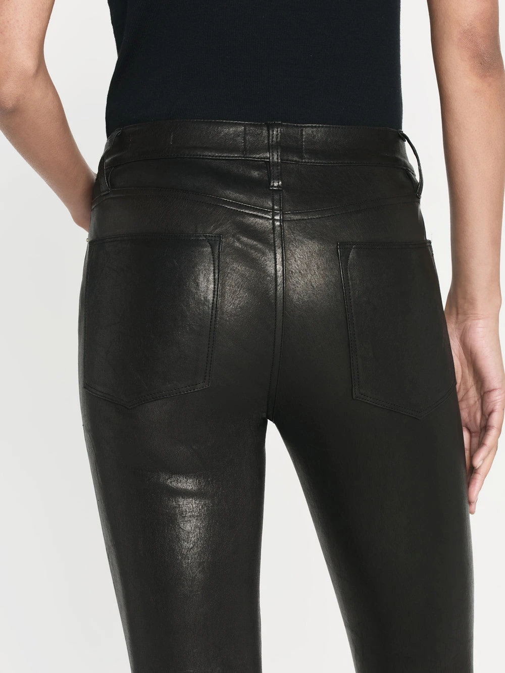 Leather Le High Skinny -- Washed Black 3 Leather Le High Skinny -- Washed Black - Image 3