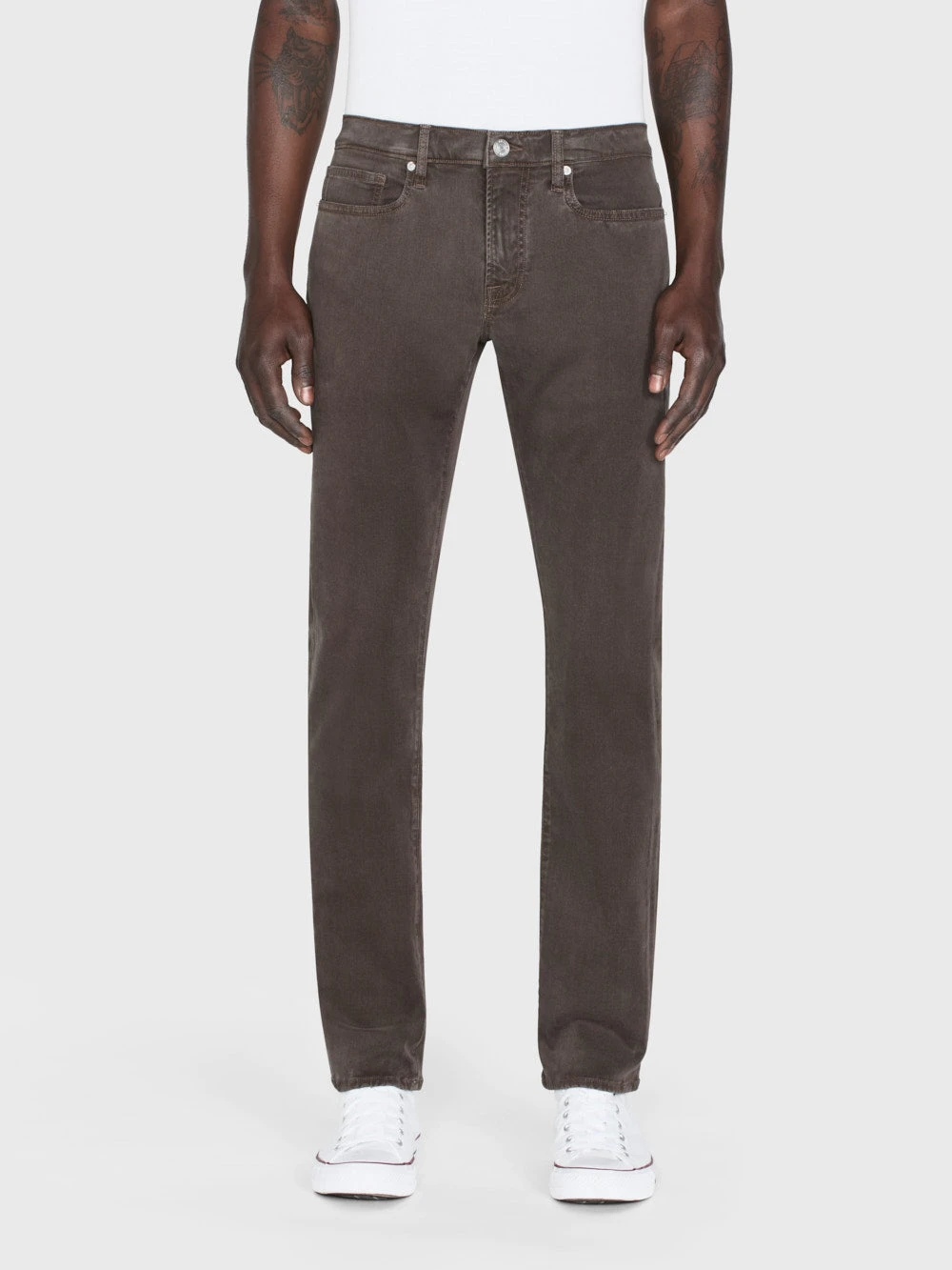 L'Homme Slim Brushed Twill -- Mocha 2 L'Homme Slim Brushed Twill -- Mocha - Image 2
