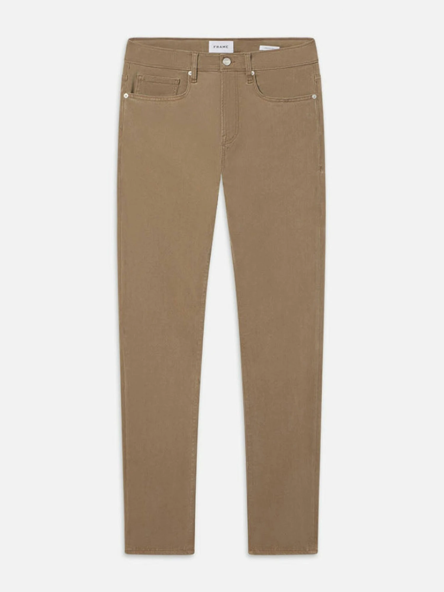 L'Homme Slim Brushed Twill -- Dark Khaki 1 L'Homme Slim Brushed Twill -- Dark Khaki
