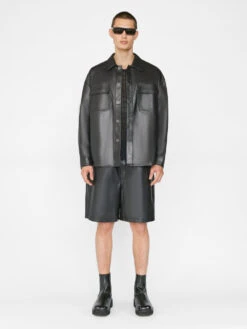 Leather Short -- Noir 11 Leather Short -- Noir -Frame Sale Store LMLT0157 NOIR FRSP23EC MENS DAY 04 0011HR 5f8160c3 dede 4eb0 9a3e a50f9f0b812e