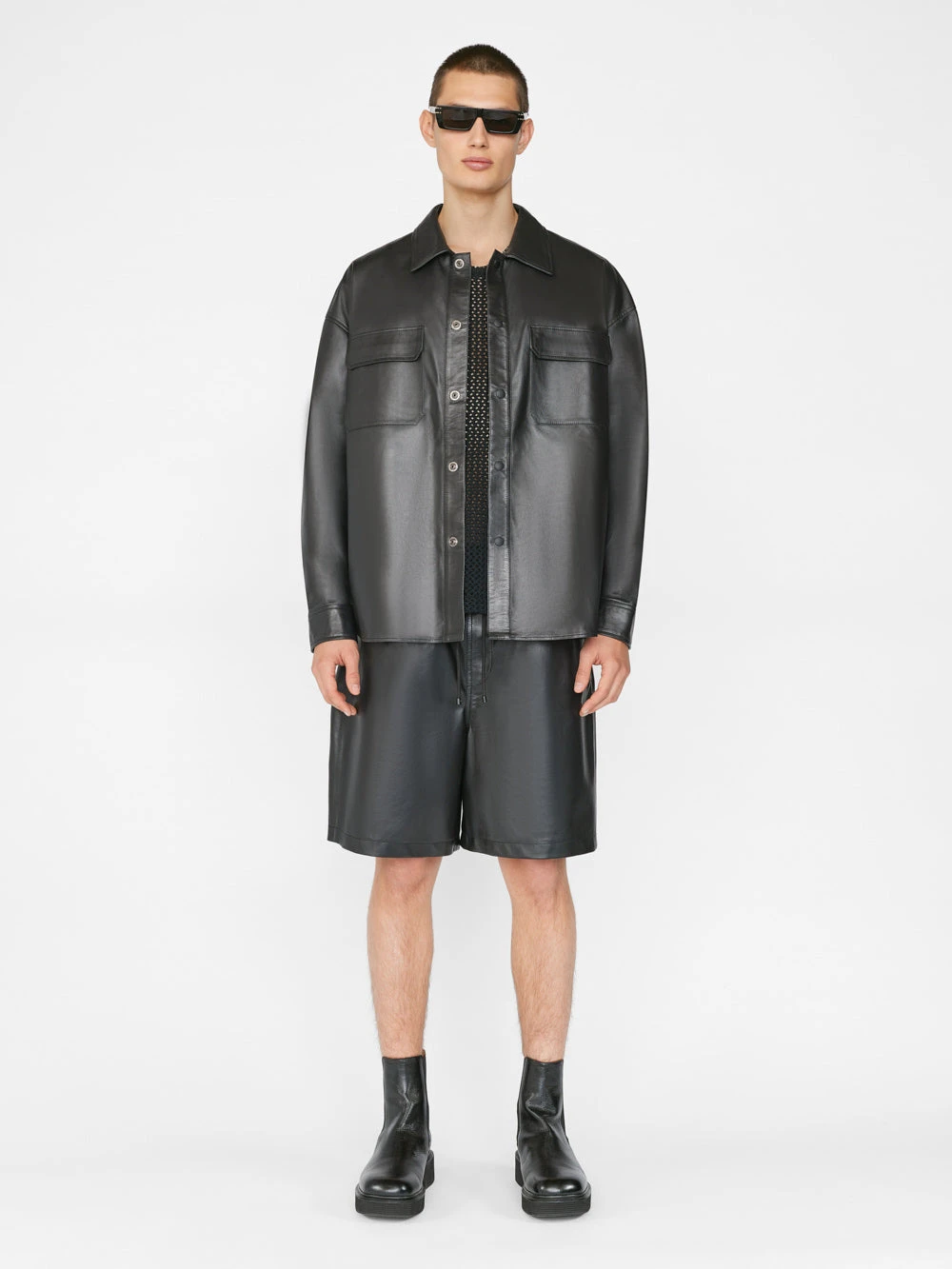 Leather Short -- Noir 3 Leather Short -- Noir - Image 3