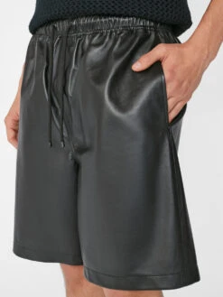 Leather Short -- Noir 13 Leather Short -- Noir -Frame Sale Store LMLT0158 NOIR FRSP23EC MENS DAY 04 0002HR