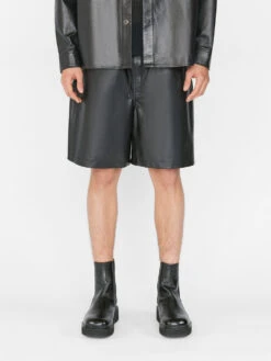 Leather Short -- Noir 12 Leather Short -- Noir -Frame Sale Store LMLT0158 NOIR FRSP23EC MENS DAY 04 0013HR