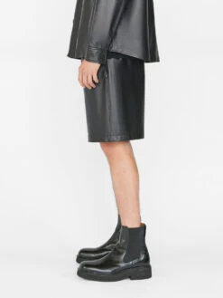 Leather Short -- Noir 16 Leather Short -- Noir -Frame Sale Store LMLT0158 NOIR FRSP23EC MENS DAY 04 0017HR
