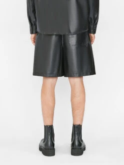 Leather Short -- Noir 17 Leather Short -- Noir -Frame Sale Store LMLT0158 NOIR FRSP23EC MENS DAY 04 0020HR
