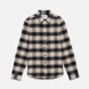 Plaid Flannel Shirt -- Noir / Light Beige