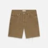 Relaxed Short Raw Hem -- Light Brown