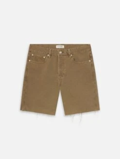 Relaxed Short Raw Hem -- Light Brown