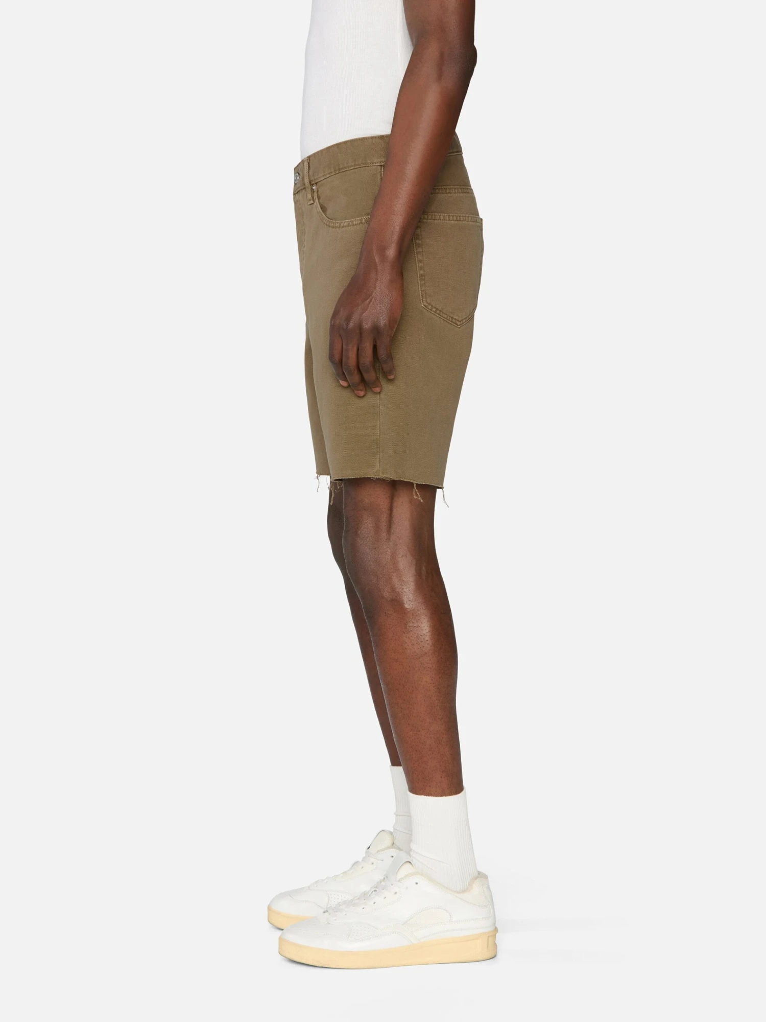 Relaxed Short Raw Hem -- Light Brown 5 Relaxed Short Raw Hem -- Light Brown - Image 5