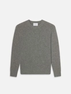 Cashmere Crewneck Sweater -- Gris