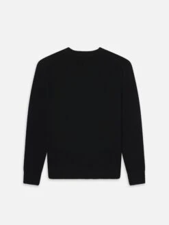 Cashmere Crewneck Sweater -- Noir -Frame Sale Store LMSW0088 NOIR B V3