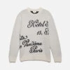 Ritz Men's Crew Sweater -- Off White Multi