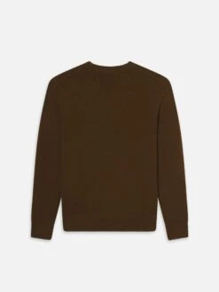 Cashmere Crewneck Sweater -- Dark Camel -Frame Sale Store LMSW0156 DACM B V3