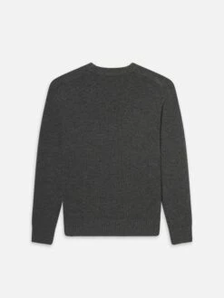 Cashmere Crewneck Sweater -- Dark Grey -Frame Sale Store LMSW0156 DKGR B V3