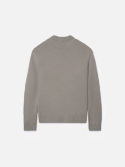 Cashmere Crewneck Sweater -- Stone Beige -Frame Sale Store LMSW0156 STBG BACK 1352