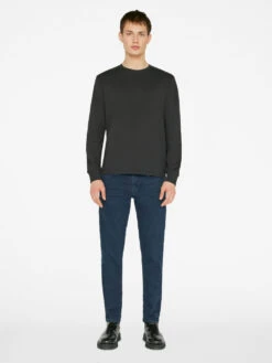 Duo Fold Long Sleeve Crew -- Noir -Frame Sale Store LMTS0242 NOIR FRSU23EC MENS DAY 02 0164HR