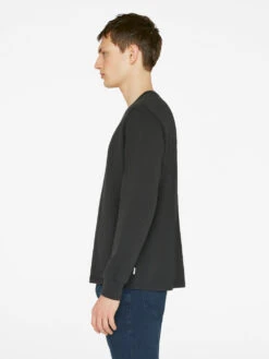Duo Fold Long Sleeve Crew -- Noir -Frame Sale Store LMTS0242 NOIR FRSU23EC MENS DAY 02 0169HR