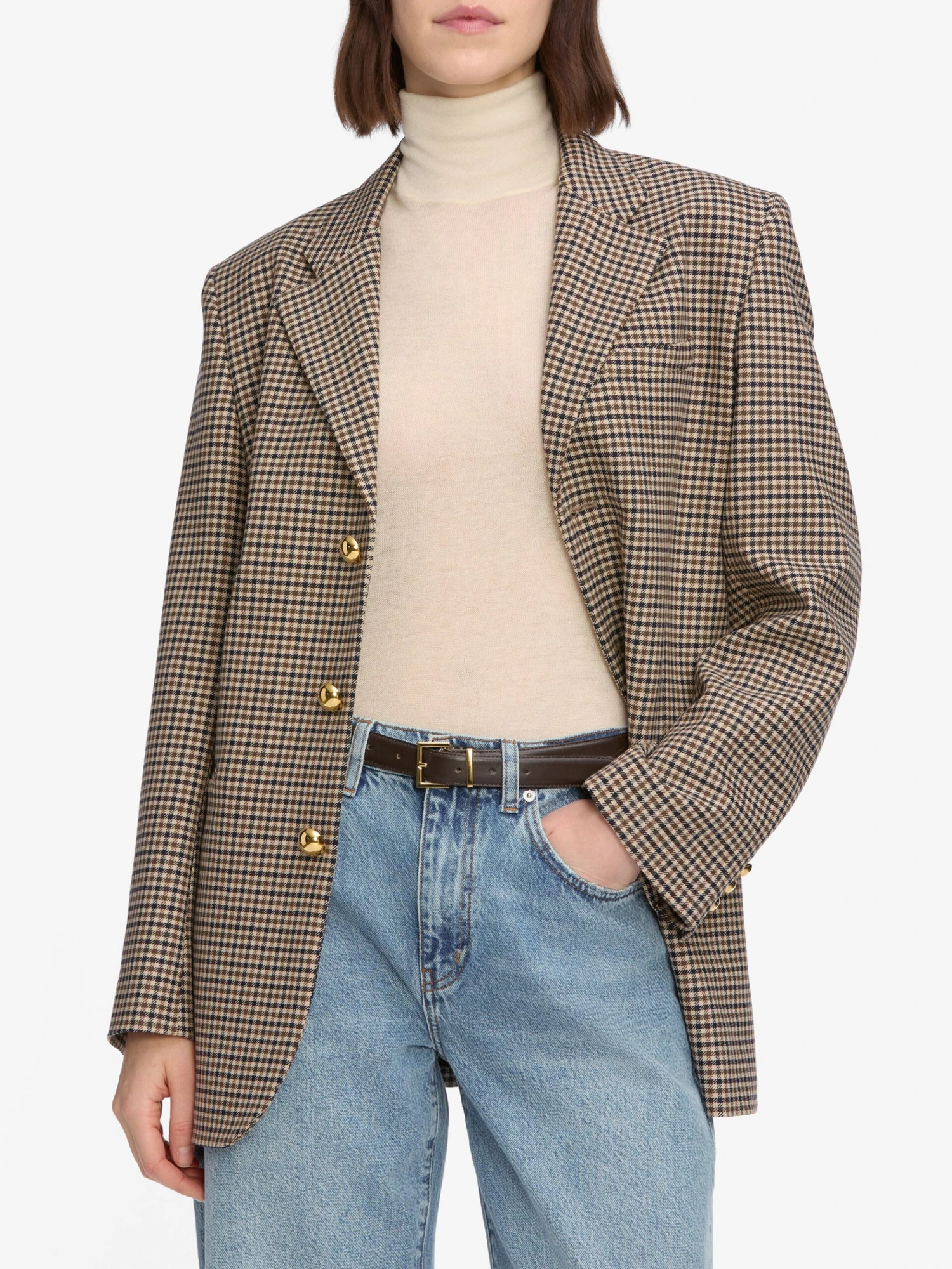 The Houndstooth Blazer -- Navy Multi 3 The Houndstooth Blazer -- Navy Multi - Image 3