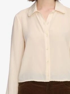 The Silk Prim Blouse -- Cream -Frame Sale Store LSLS820 BTCH WF25WBL005 CREA 9370