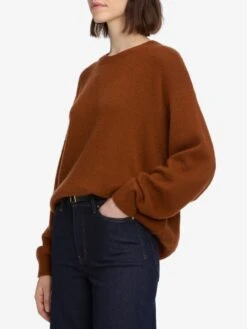 The Cashmere Brushed Sweater -- Rust 11 The Cashmere Brushed Sweater -- Rust -Frame Sale Store LSP814 RINS WF25KSW020 RUST 8443