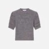 Ruched Sleeve Cashmere Sweater -- Gris Heather