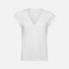Le Mid Rise V Neck Tee -- Blanc
