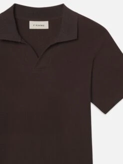 Jacquard Polo -- Brown -Frame Sale Store ME24JSH005 BRWN DET