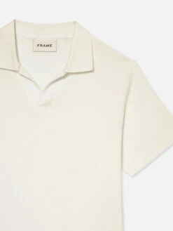 Jacquard Polo -- Off White -Frame Sale Store ME24JSH005 OFFW DETAILS 10603