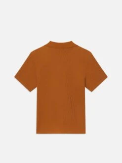 Jacquard Polo -- Rust 5 Jacquard Polo -- Rust -Frame Sale Store ME24JSH005 RUST B V2