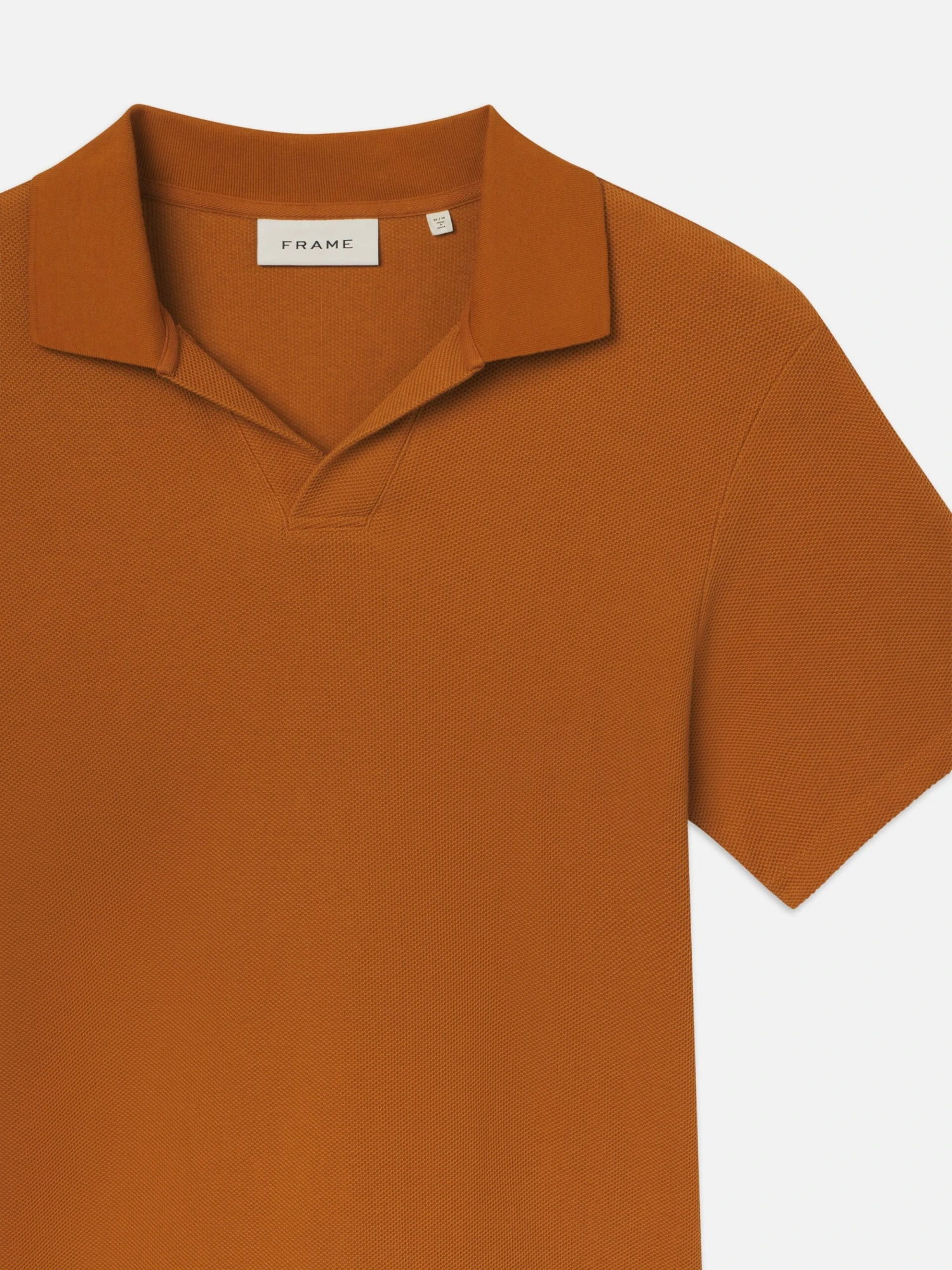 Jacquard Polo -- Rust 2 Jacquard Polo -- Rust - Image 2