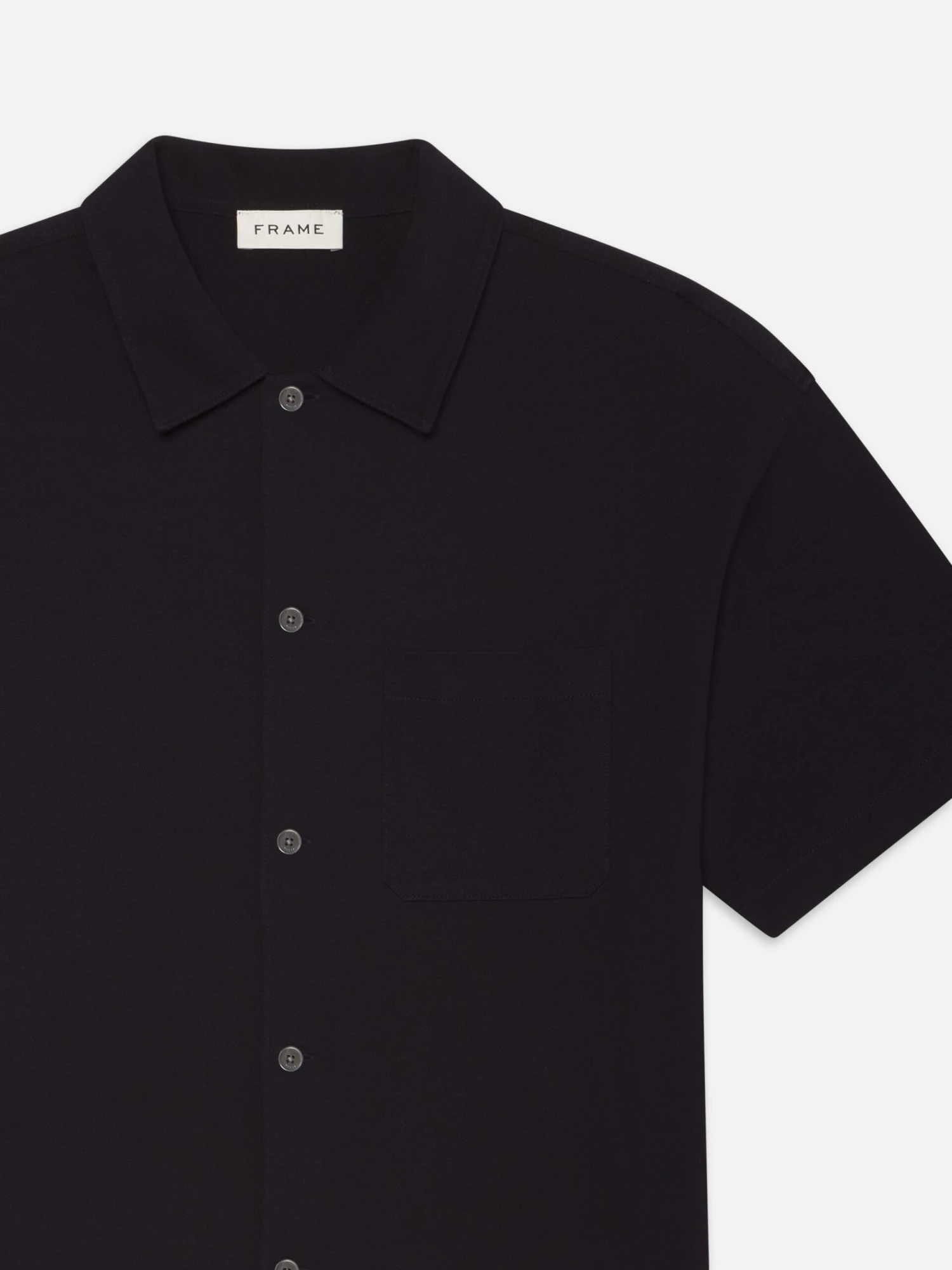 Light Pique Button Down Polo -- Dark Navy 2 Light Pique Button Down Polo -- Dark Navy - Image 2