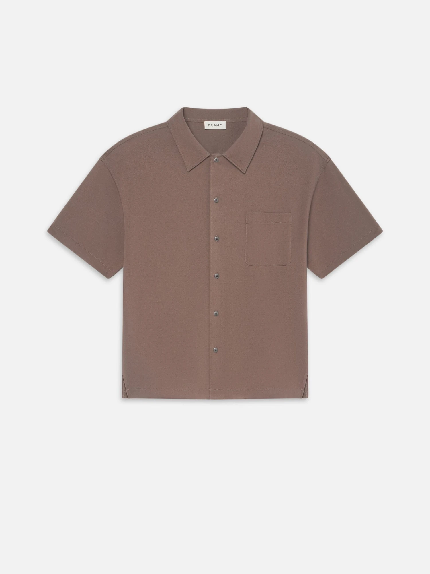 Light Pique Button Down Polo -- Mauve 1 Light Pique Button Down Polo -- Mauve