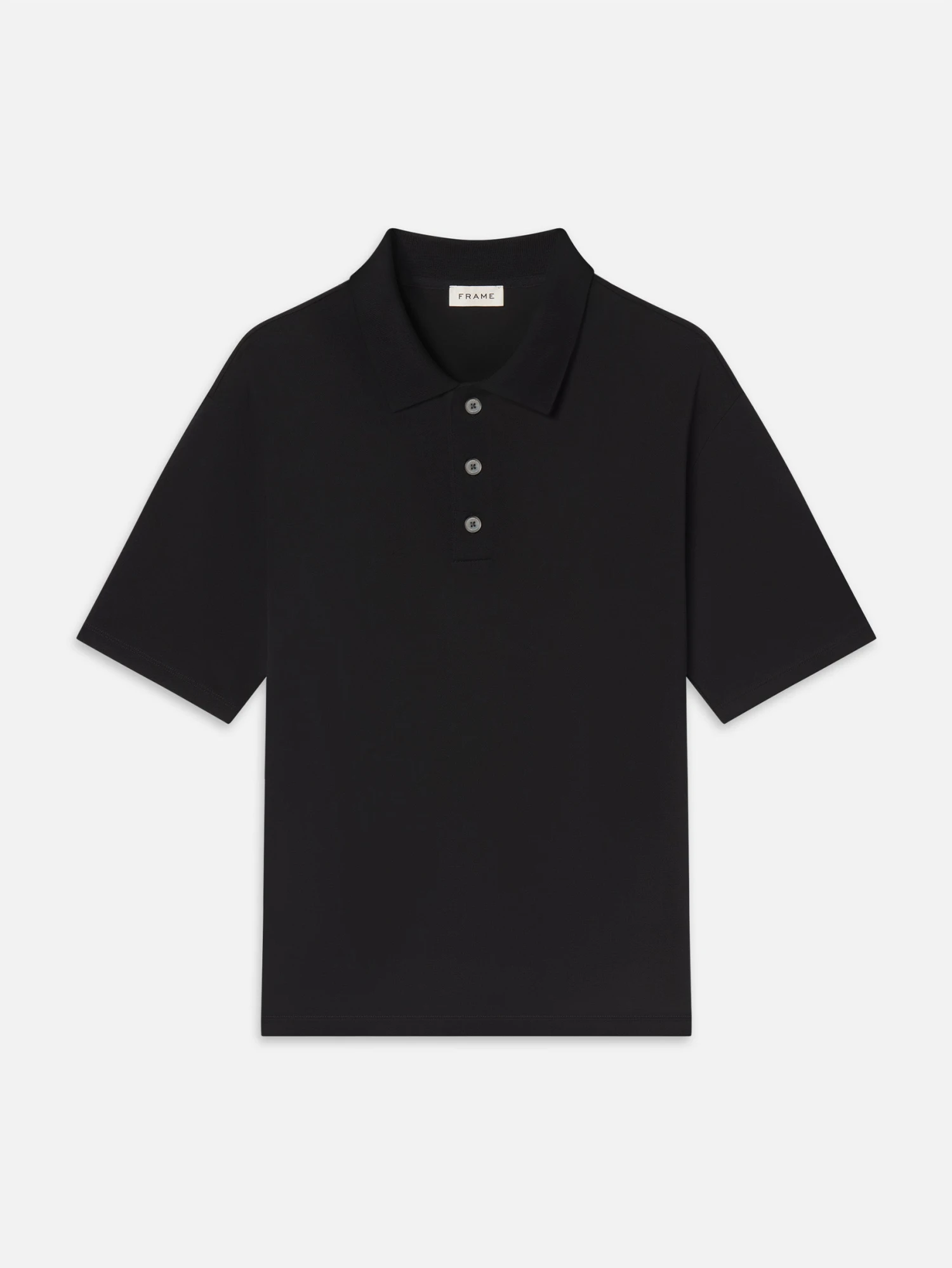 Light Pique Polo -- Black 1 Light Pique Polo -- Black