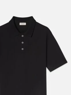 Light Pique Polo -- Black 6 Light Pique Polo -- Black -Frame Sale Store ME25JTE002 BLK DET